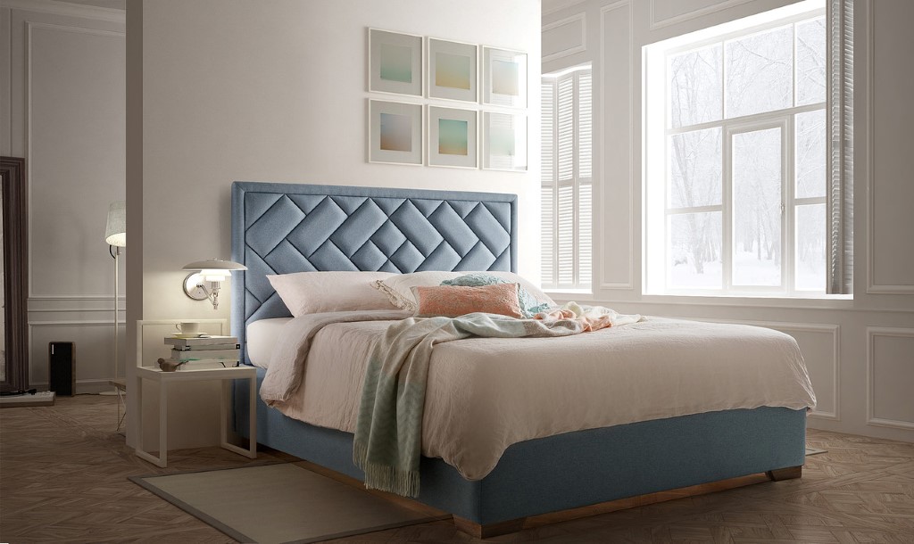 Stylish upholstered storage bed